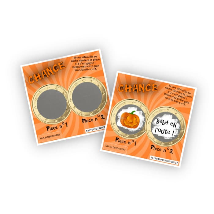 Carte à gratter personnalisée Halloween – Annonce ou cadeau original