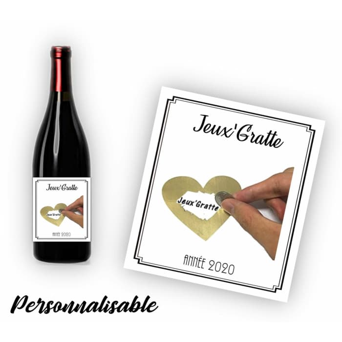 Étiquette pour bouteille de vin ou de champagne personnalisable avec votre logo
