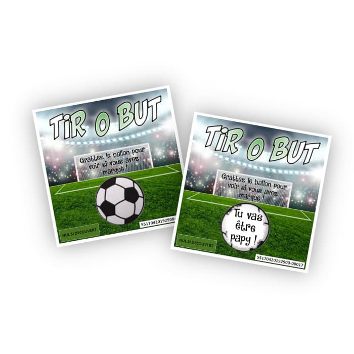 Carte à gratter personnalisée football – Annonce ou cadeau original