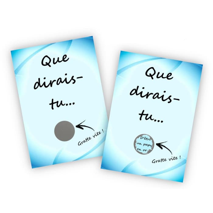 Carte à gratter personnalisée – "Tu vas être papy" pour une annonce de grossesse originale