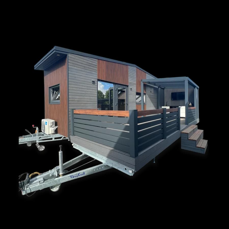 Mobilheim Tiny House DOUBLE LOFT mit Terrasse