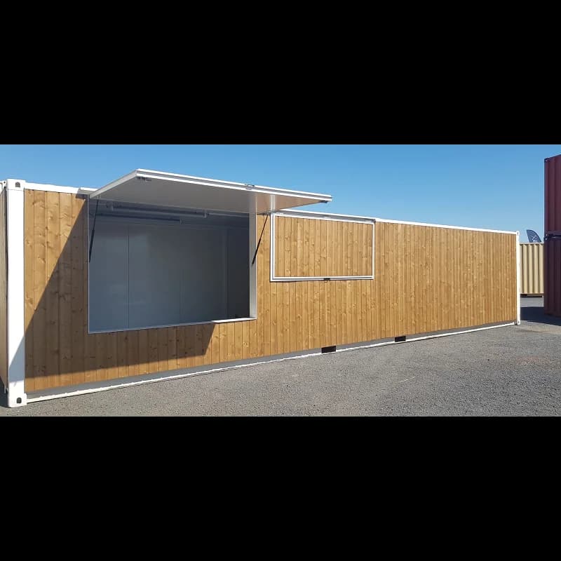 40-Fuß Holz-Bar-Container – Modular, Elegant & Premium