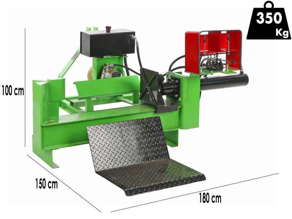 Agrieuro Premium Line 25T – Holzspalter für Traktor – liegend – Hydraulische Ladefläche