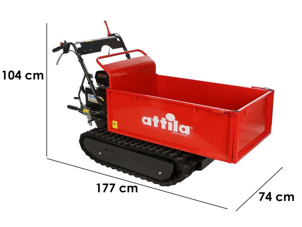 Attila ATT 500 C – Ausziehbare Raupenschubkarre – Tragfähigkeit 500 Kg