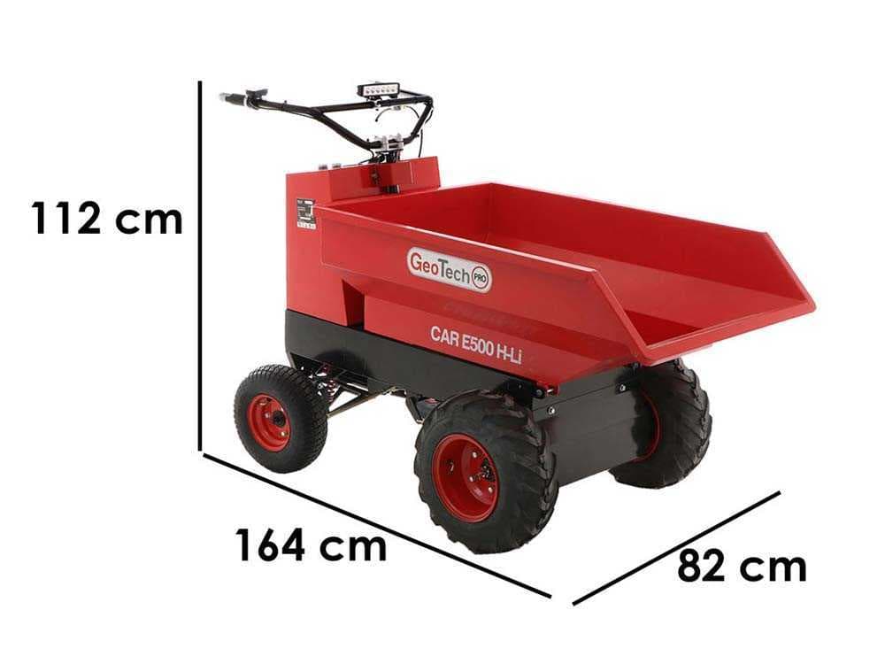 Car GeotechPro E500 H-Li – Akku Schubkarre Mini-Dumper – Mulde 500kg