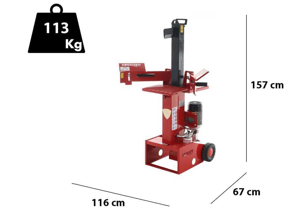 CECCATO BULL SPLE10T – Senkrechter elektrischer Holzspalter – 10 Tonnen