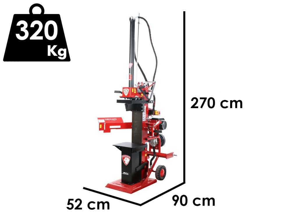 Ceccato Olindo SPLET13TLT – Hybrid-Holzspalter – Elektrisch und für Traktor – stehend