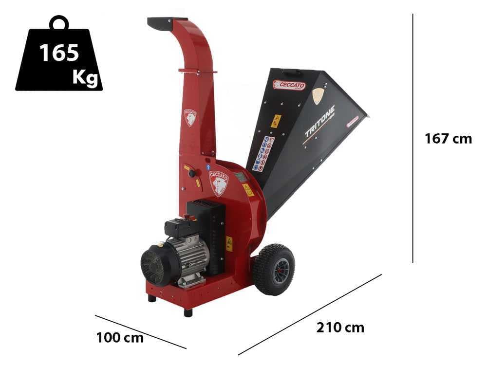 Ceccato Tritone Big – Profi Häcksler 400V – mit Messerscheibe und Hämmern