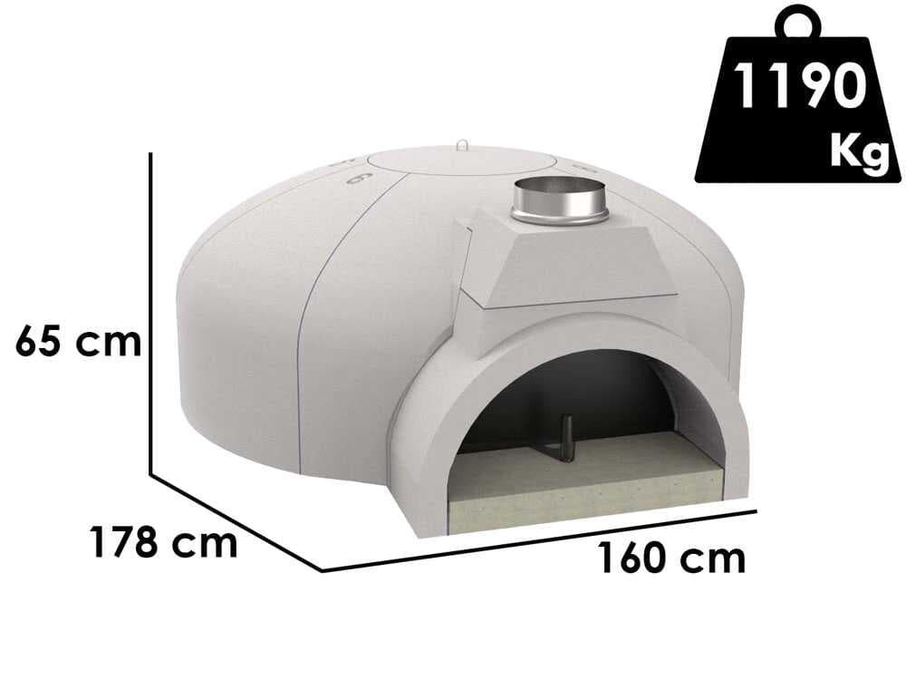 Edilmark FP 140N – Pizzaofen – Feuerrost 80mm – Backkapazität 10 pizzen