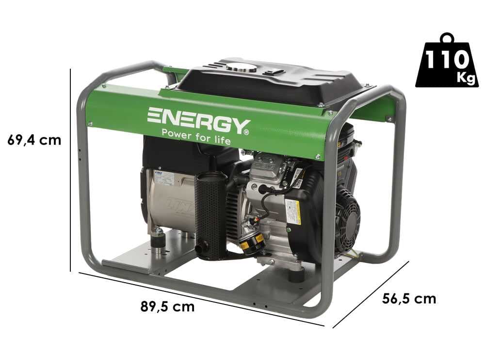 Energy EY-10MB AVR – Benzin-Stromgenerator 8 kW – Dauerleistung 7,2 Einphasig