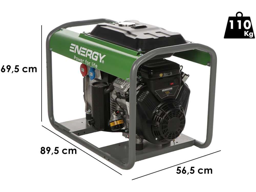 Energy EY-12TB – Benzin-Stromerzeuger 9,6 kW – Dauerbetrieb 8,5 Drehstrom