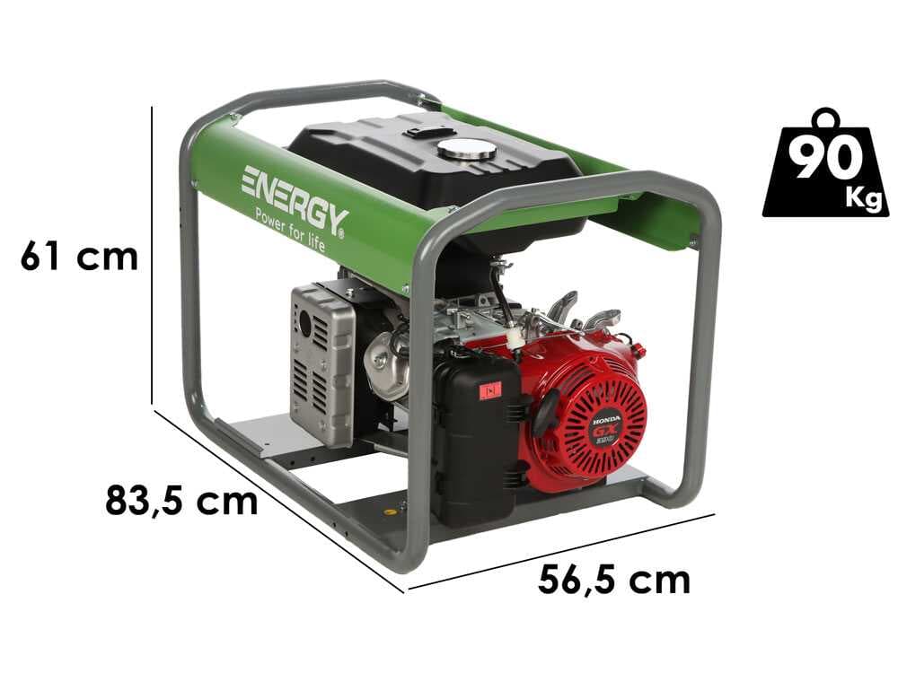 Energy EY-7MB AVR – Benzin Stromerzeuger mit AVR 6 kW – Dauerleistung 5,4 Einphasig