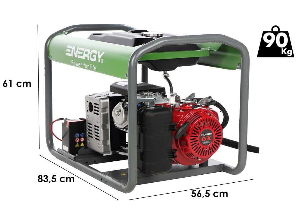 Energy EY-7MBE-A – Benzin-Stromgenerator – 6 kW – Dauerleistung 5,4 kW Einphasig + ATS