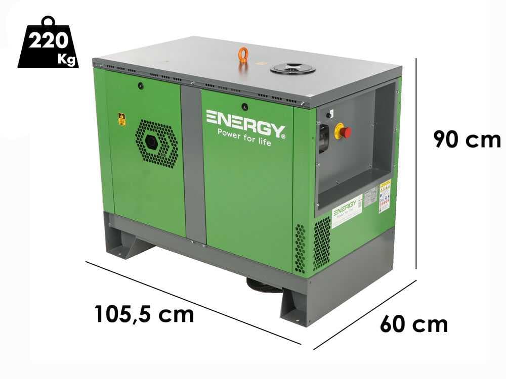 Energy EY-7MDE-SA AVR – Diesel-Stromgenerator schallgedämpft mit AVR – 5 kW – Dauerleistung 4,5 kW Einphasig + ATS