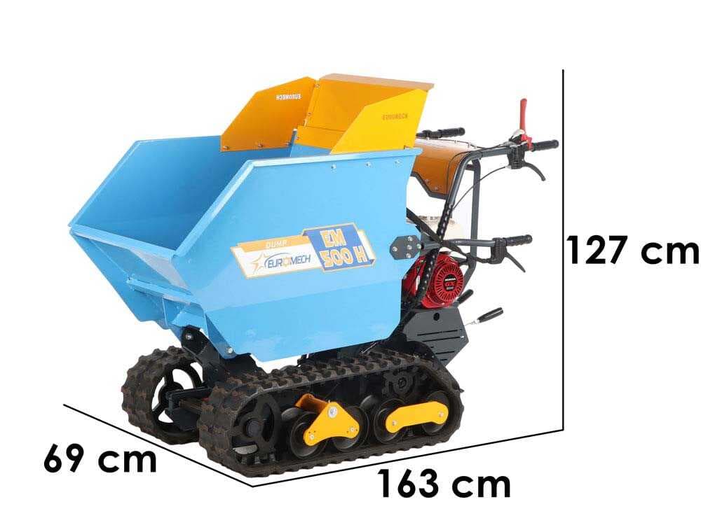 EuroMech EM500H – Raupendumper – Ausziehbare Mulde – 500 kg Nutzlast