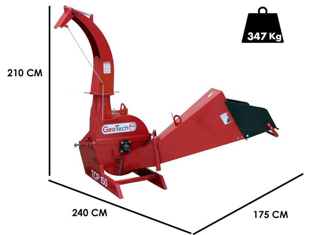GeoTech Pro TCP 150 – Häcksler für Traktoren – Schnittdurchmesser 150 mm