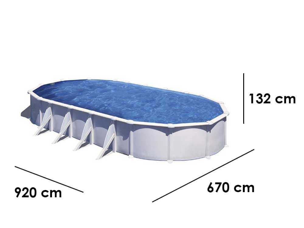 Gre Atlantis Oval 915x470x132cm – Stahlwandbecken