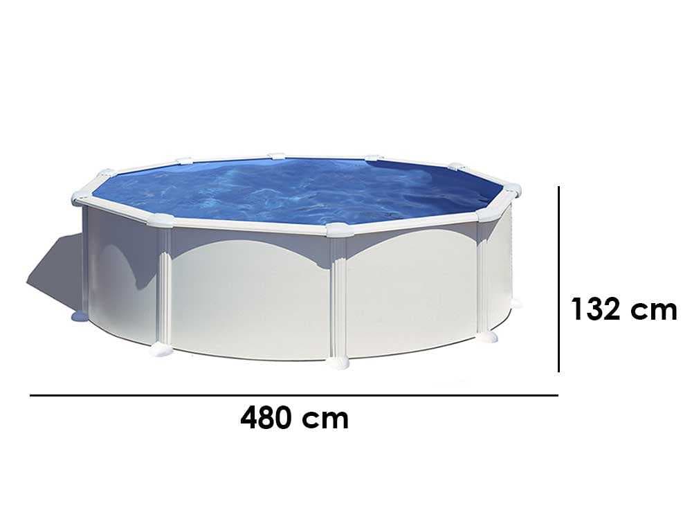 Gre Atlantis Rund Ø460 x 132cm – Rundbecken aus Stahl