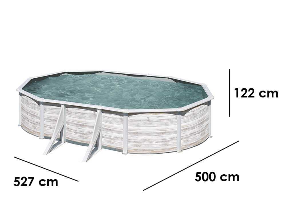 Gre Finlandia Oval 500x300x120cm – Stahlwandbecken
