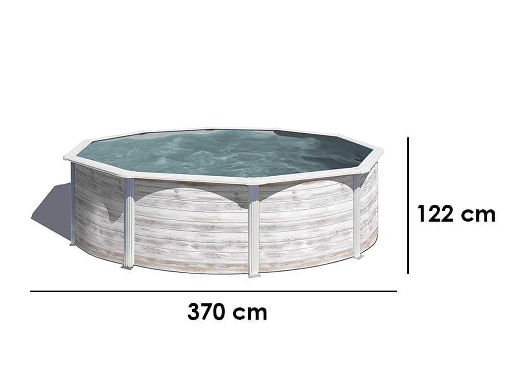 Gre Finlandia Rund Ø350 x 120 cm – Stahlwandbecken