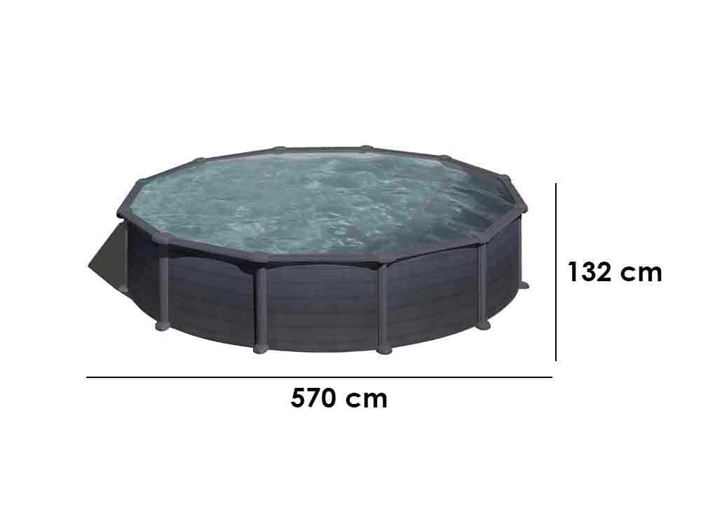 Gre Granada Roundbecken Ø550 x 132 cm – Stahlwandpool