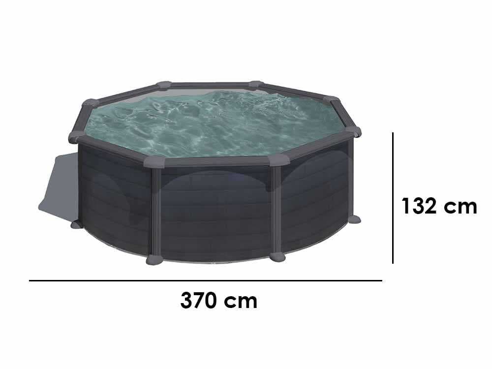 Gre Granada Rundbecken Ø350 x 132 cm – Stahlwandpool
