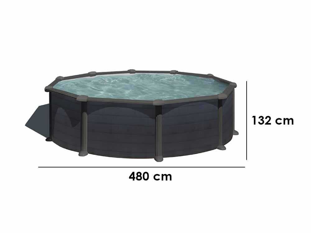 Gre Granada Rundbecken Ø460 x 132 cm – Stahlwandpool