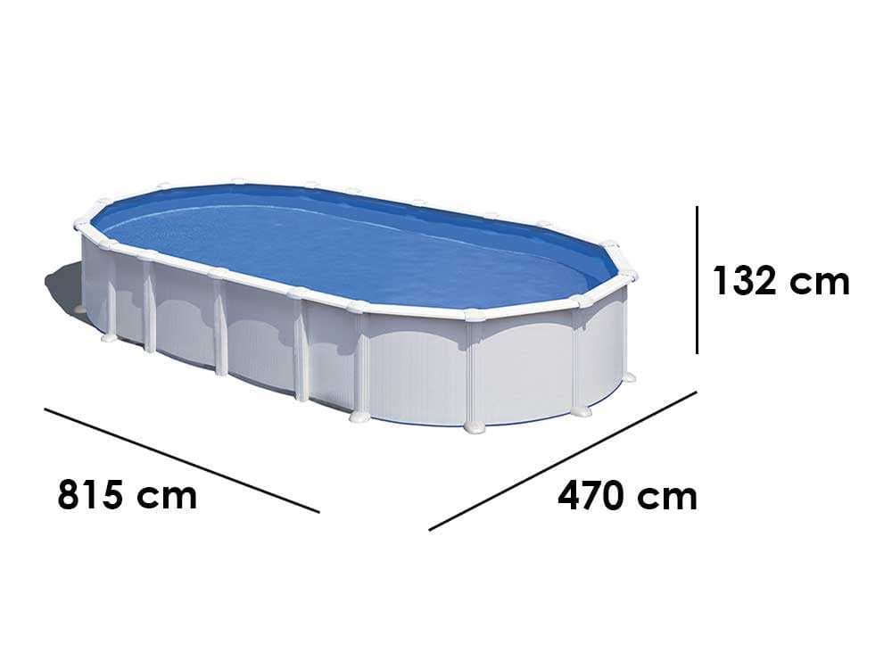 Gre Haiti Oval 800x470x132cm – Aufstellpool – Mit unterirdischen Stäben