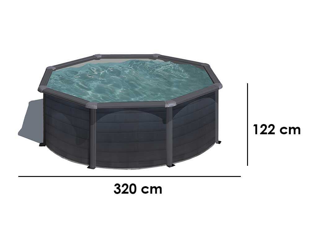 Gre Kea Rund Ø300 x 120 cm – Stahlwandpool