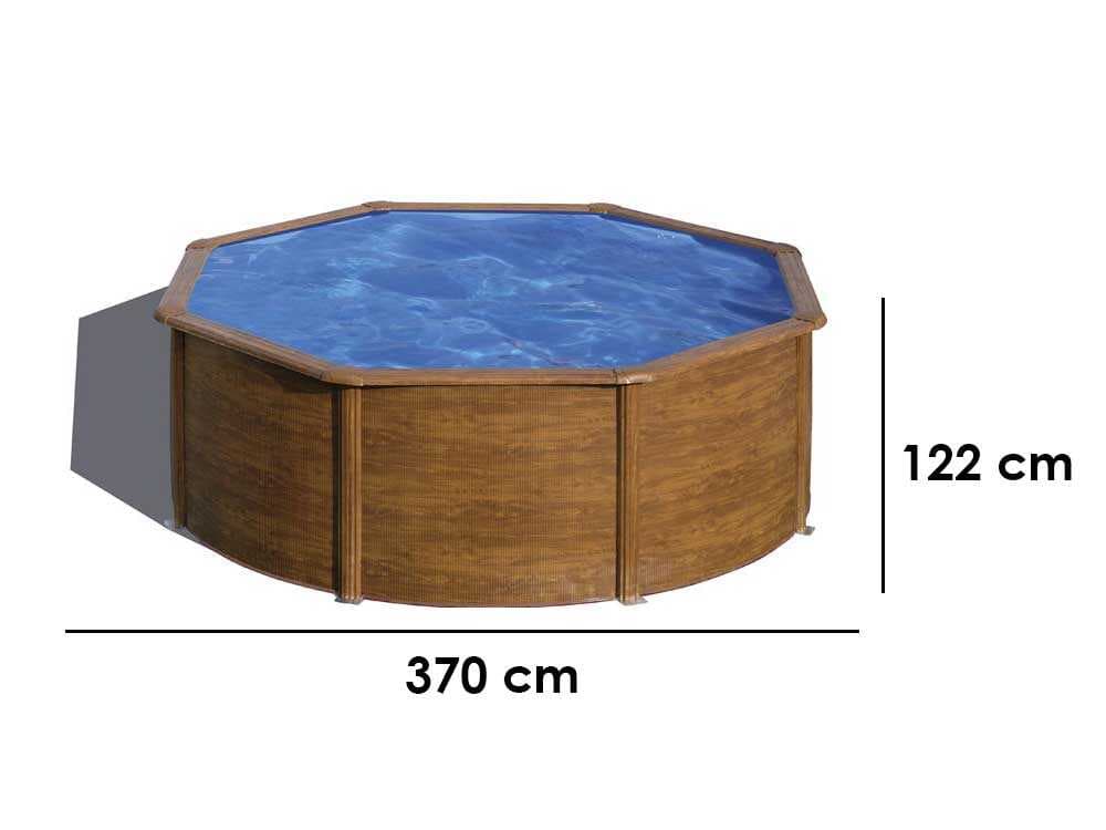 Gre Pacific rund Ø350 x 120 cm – Oberirdischer Stahlpool