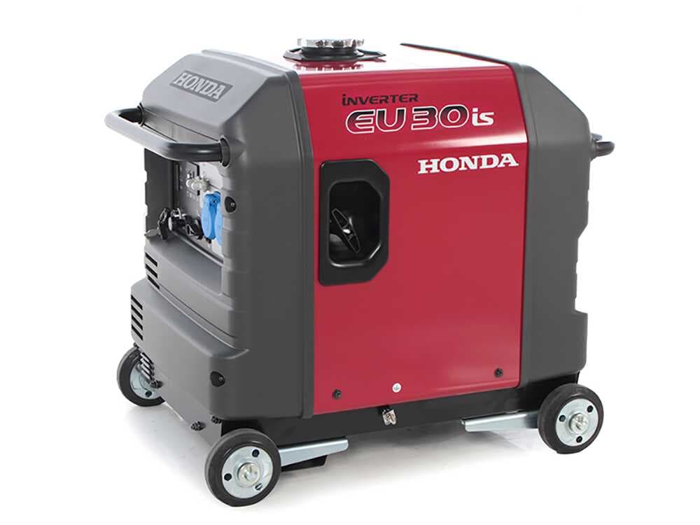 Honda EU30is – Leiser Inverter-Stromerzeuger mit Rädern 230 3 kW – Dauerleistung 2.8 kW – 230V