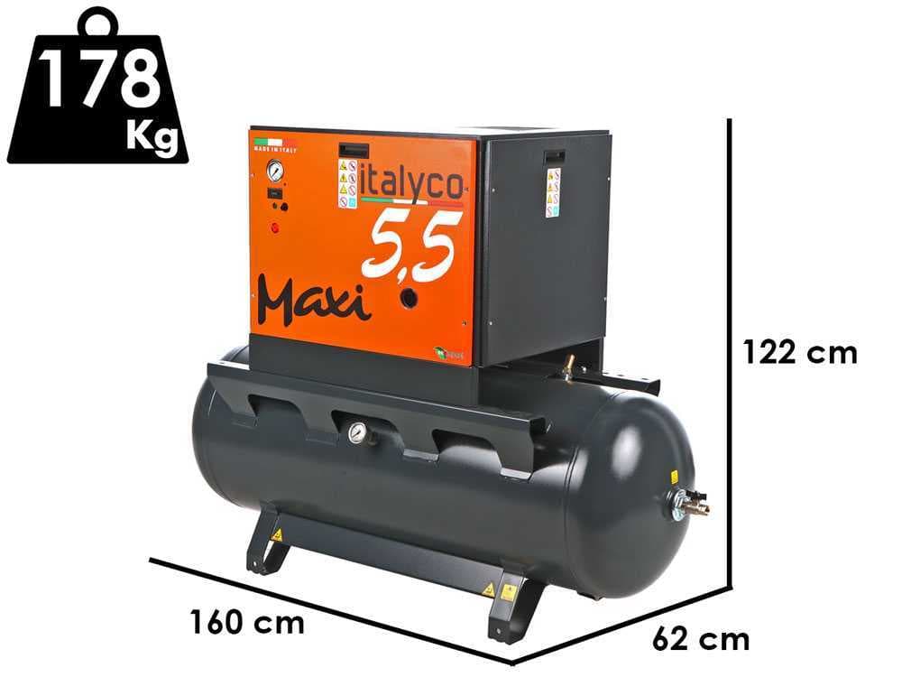 Italyco Maxi 6/270 – Schraubenkompressor – max. Druck 10 bar