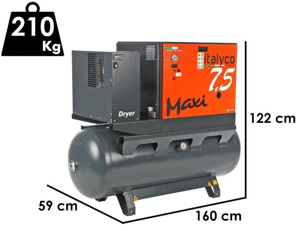 Italyco Maxi 8/270 D – Schraubenkompressor – Max. Druck 10 bar