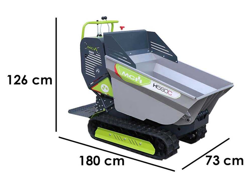 Raupendumper MCH H560C-GX – Hydraulische Mulde 500 kg