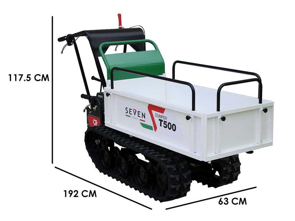 Raupendumper Seven Italy T500 GX – ausziehbare Mulde – Tragfähigkeit 500 kg