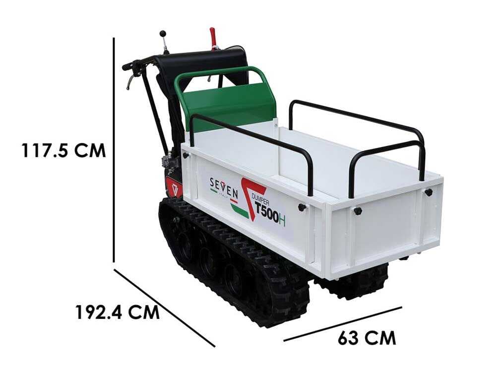 Raupendumper Seven Italy T500H GX – ausdehnbare Mulde – Tragfähigkeit 500 kg