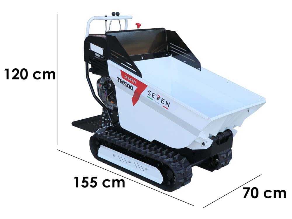 Raupendumper Seven Italy TH500 KM178-E – Hydraulische Dumper Mulde 500 kg