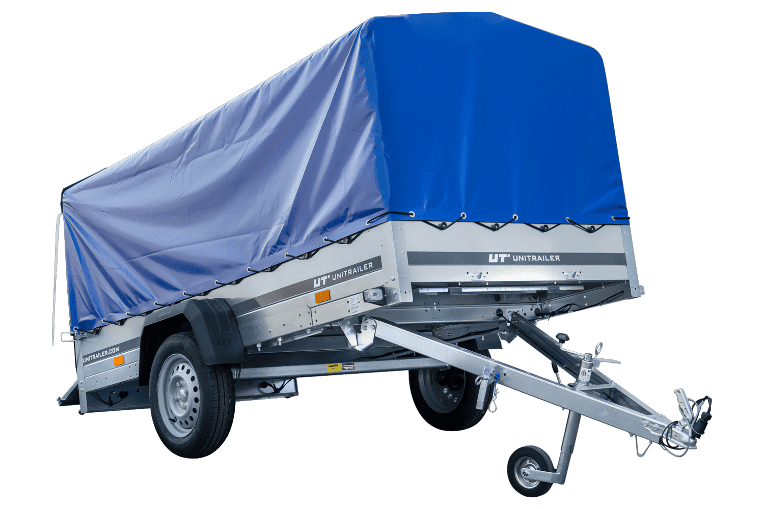 Langer PKW-Anhänger Garden Trailer 264 KIPP mit Hochplane, Spriegel und Stützrad-Neu