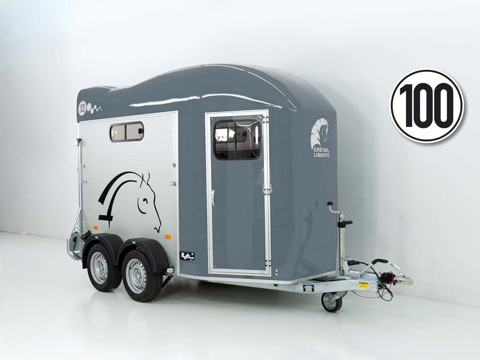 Cheval Liberte Pferdeanhänger GOLD 3 | Premium | Pullman 2 | Sattelkammer | grau-Neu