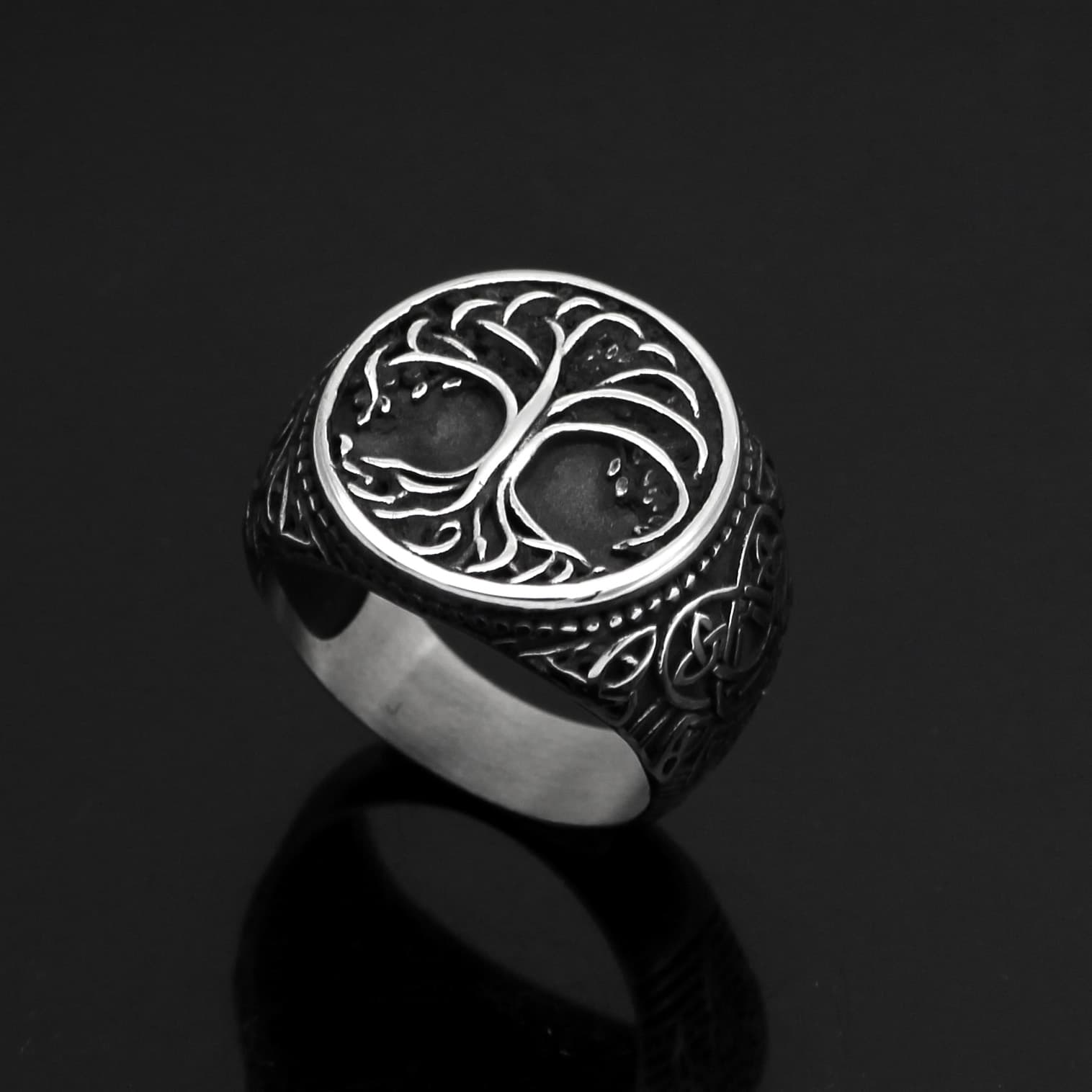 Bague viking Yggdrasil antique - 12