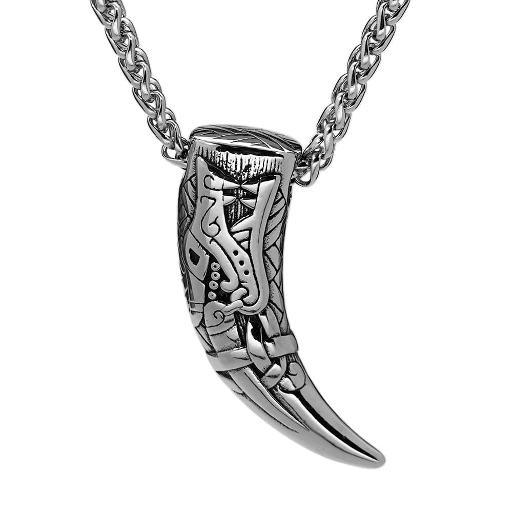 Collier viking dent de Fenrir