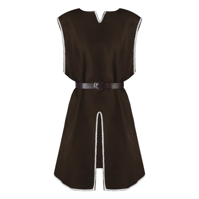 Déguisement viking chemise de chevalier marron - M
