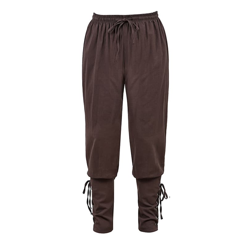 Déguisement viking pantalon Décontracté marron - XXL