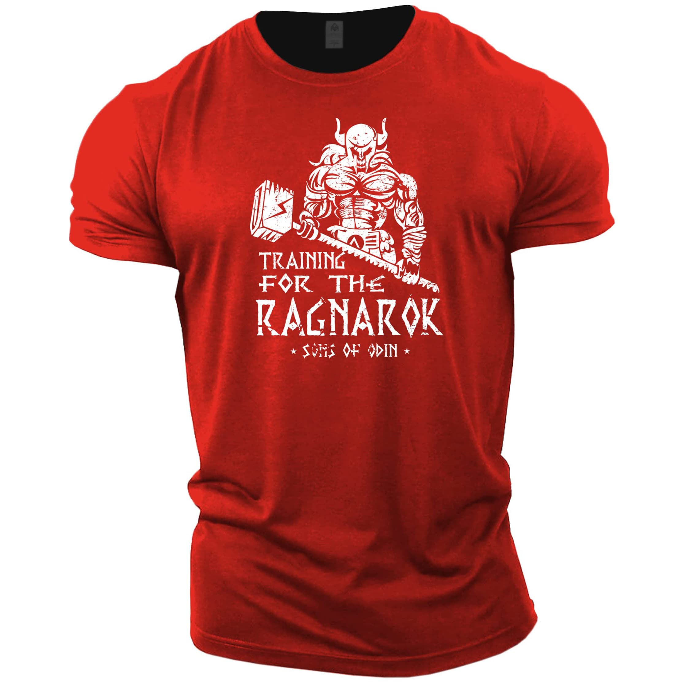 T-shirt Viking training for ragnarok rouge - L