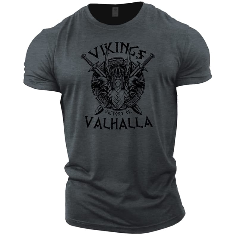 T-shirt Viking victory or valhalla antracite - M