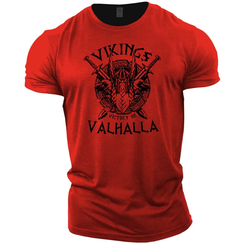 T-shirt Viking victory or valhalla rouge - XL
