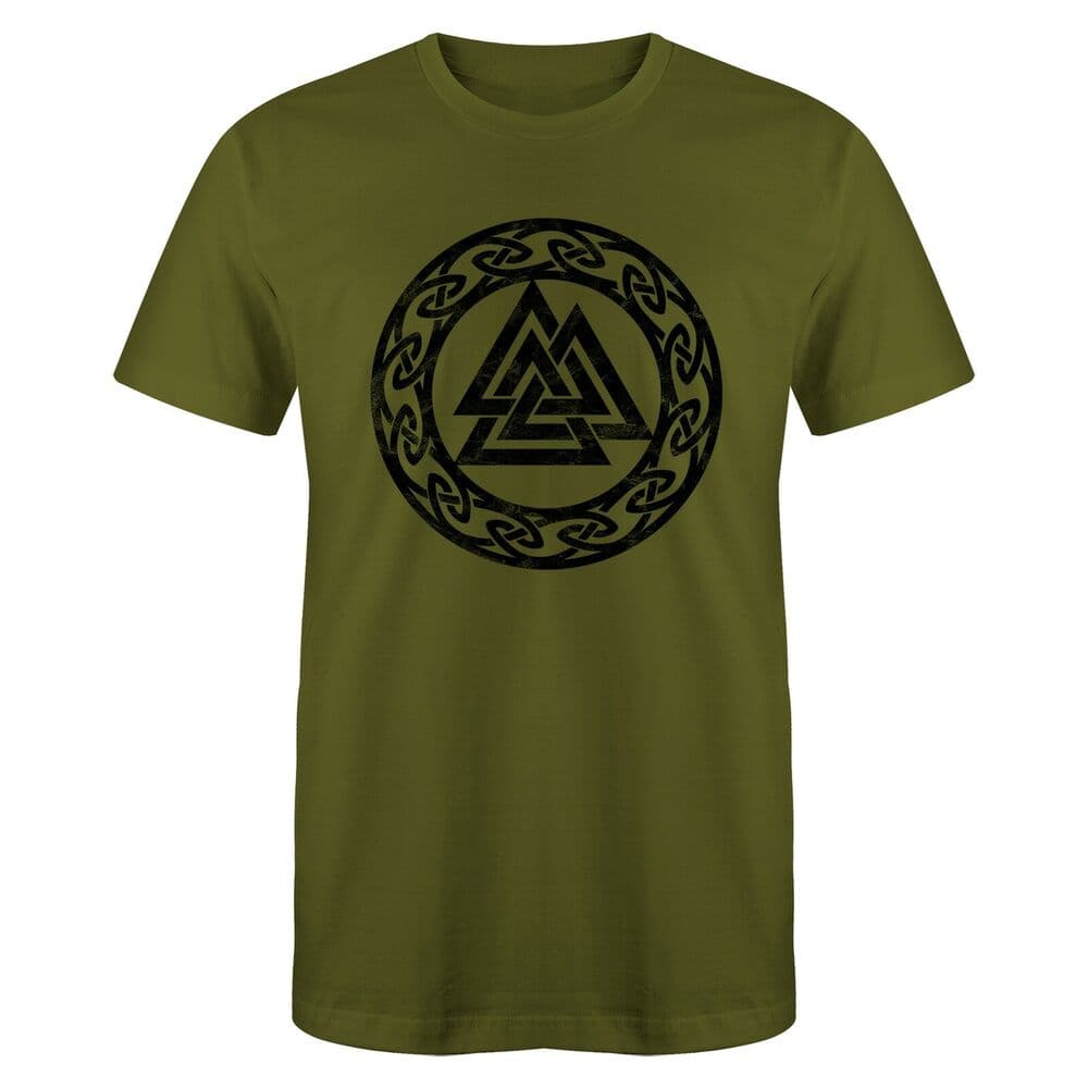 T-shirt viking Valknut rune kaki - L
