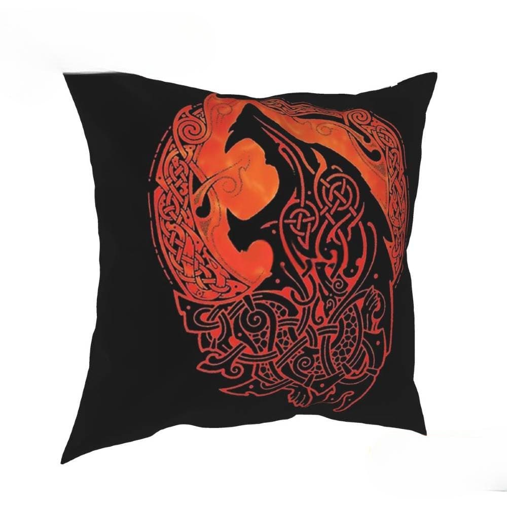 Coussin Viking Loup Fenrir - 30x30cm