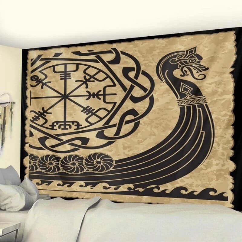 Drapeau Viking Snekkja - 130 x 150 cm