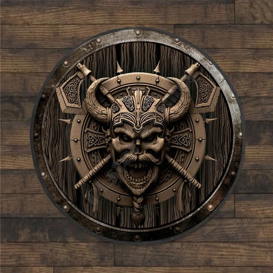 Tapis viking rond demon - 100cm